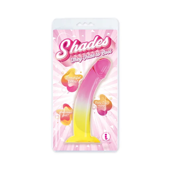 Shades Smoothie 8.25 inches Dildo Pink/Yellow