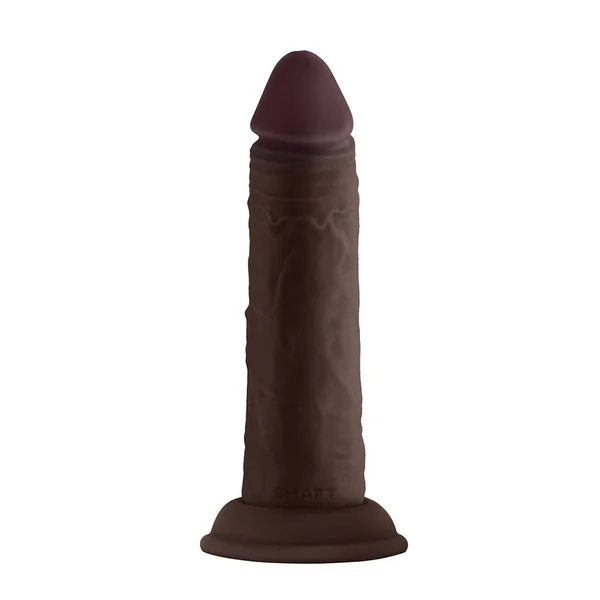 Shaft Model J Liquid Silicone 5.5 In. Dildo Mahogany