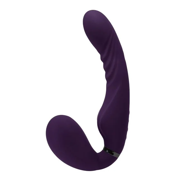 Share The Love Rechargeable Silicone Strap-On – Purple