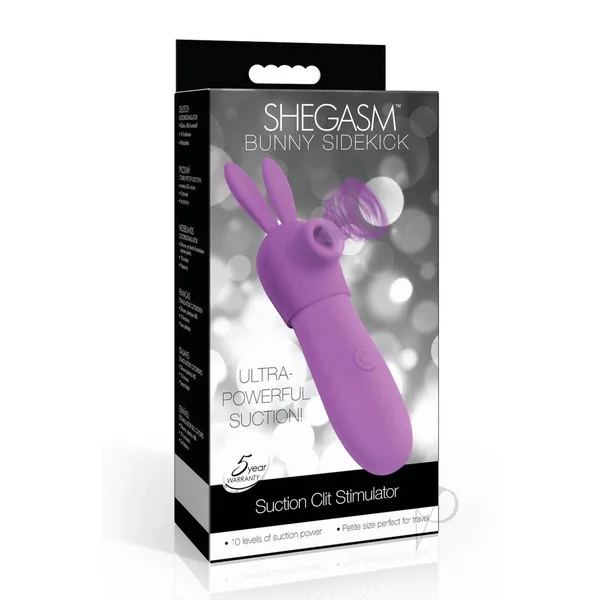 Shegasm Bunny Sidekick Suction Clit Stimulator - Purple