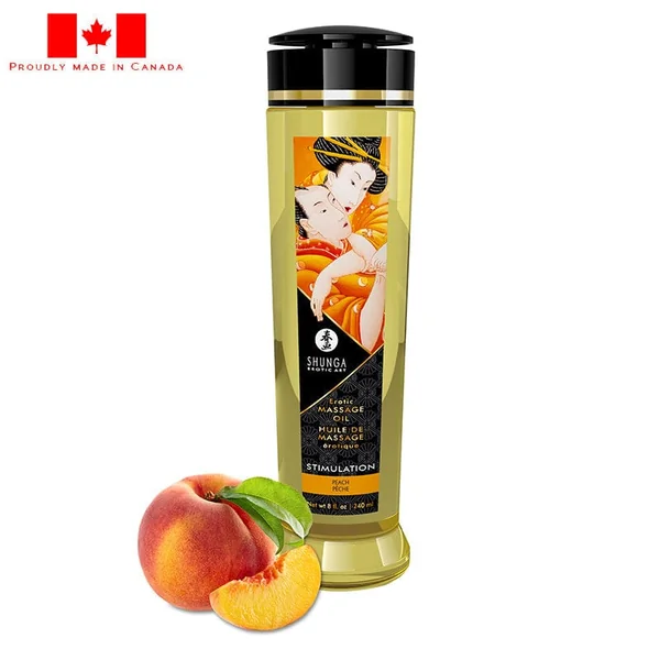 Shunga Erotic Massage Oil Libido Stimulation Peach 8oz