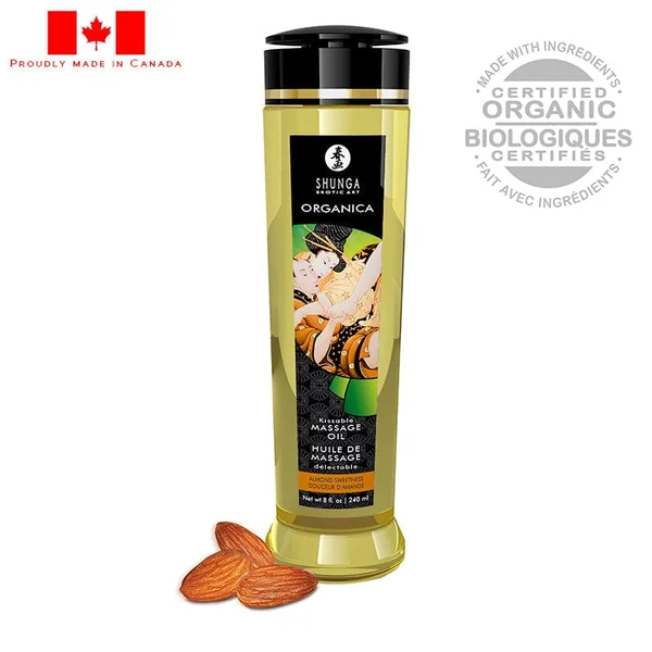Shunga Erotic Organica Massage Oil Almond Sweetness 8oz