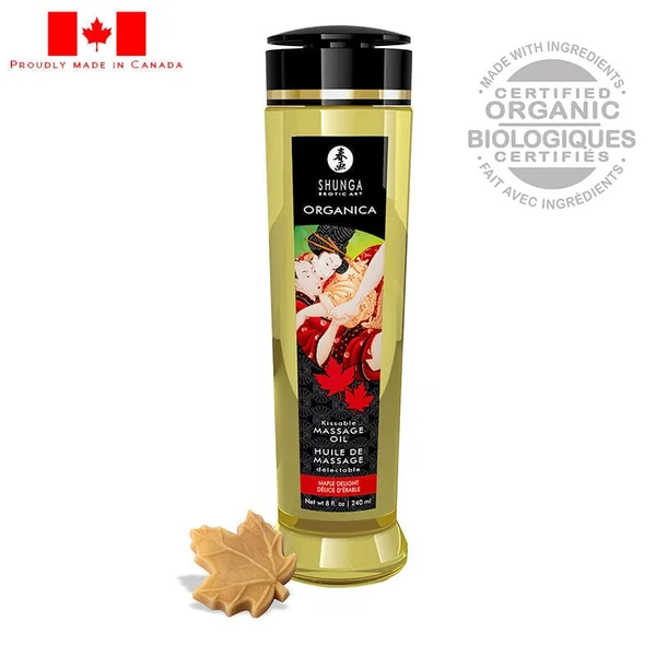 Shunga Erotic Organica Massage Oil Maple Delight 8oz