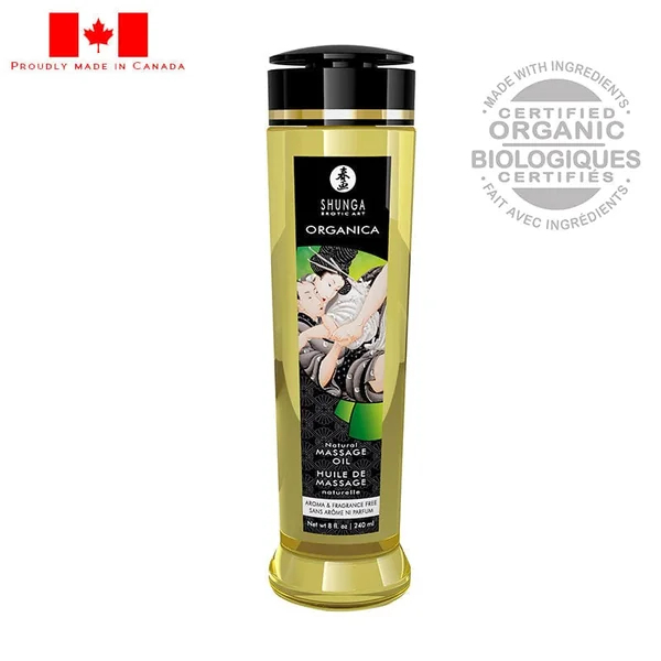 Shunga Erotic Organica Massage Oil Natural 8oz