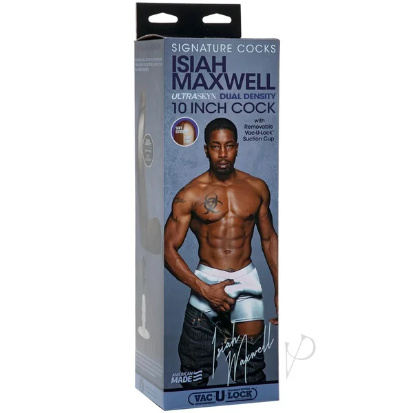 Signature Cocks Isiah Maxwell Dildo 10in - Chocolate