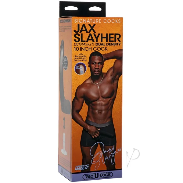 Signature Cocks Jax Slayher Dildo 10in - Chocolate