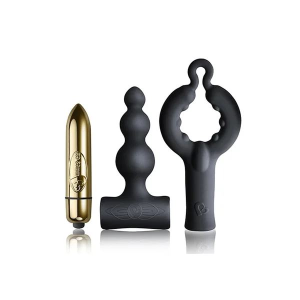 Silhouette Be Mine Set Bullet with Silicone Attachments Vibrator – Black