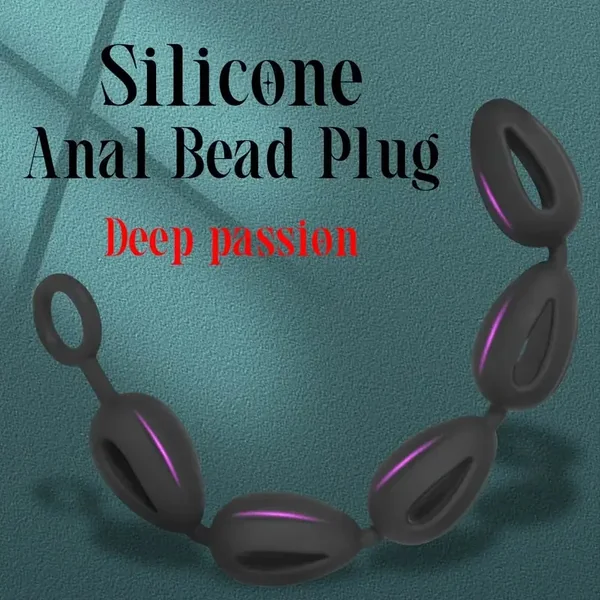 Silicone Anal Bead Plug Deep Passion Butt PlugHand Washable Adult Dilator