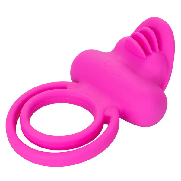 Silicone Dual Clit Flicker Vibrating Cock Ring