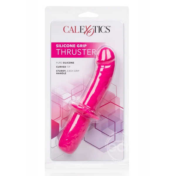 Silicone Grip Thruster Vibrating Dildo