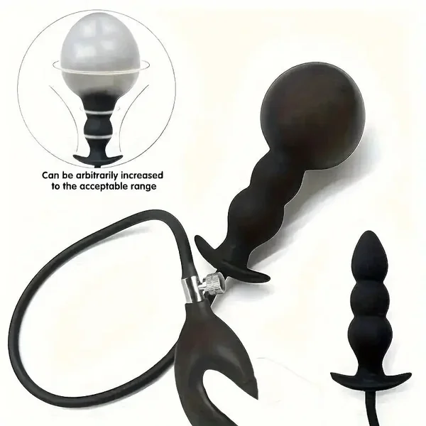 Silicone Inflatable Anal Dildo Ass Plug Sex Toy Anal Plug Anal Trainer Dilator