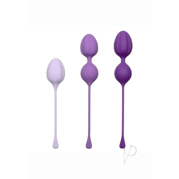 Silicone Kegel Ball Training 3pc Set Purple