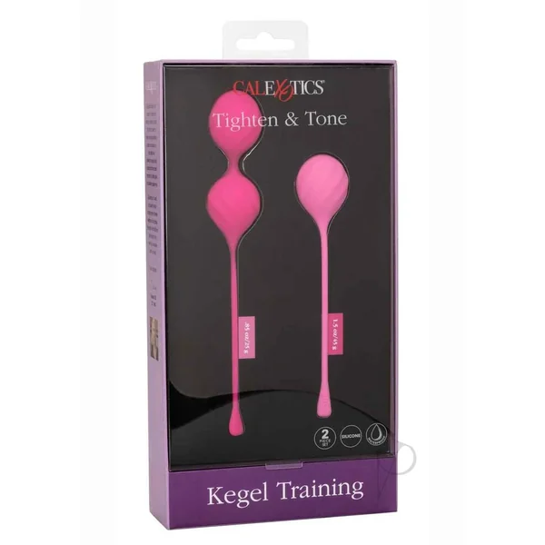 Silicone Kegel Balls Training 2pc Set Pink