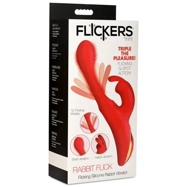 Silicone Rabbit Vibrator Red Clitoral Stimulator