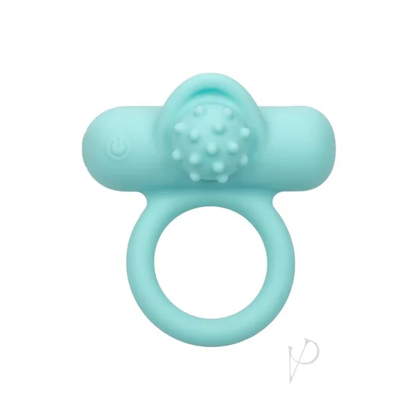 Silicone Rechargeable Nubby Clitoral Stimulator Lovers Delight Vibrating Penis Ring