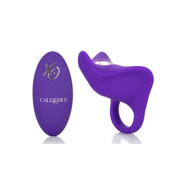 Silicone Rechargeable Orgasm Ring with Remote Control – Purple