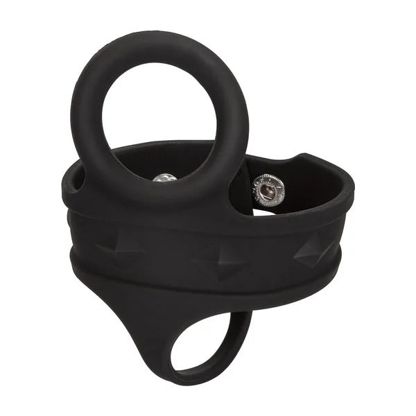 Silicone Tri-Snap Ball Spreader Cock Ring