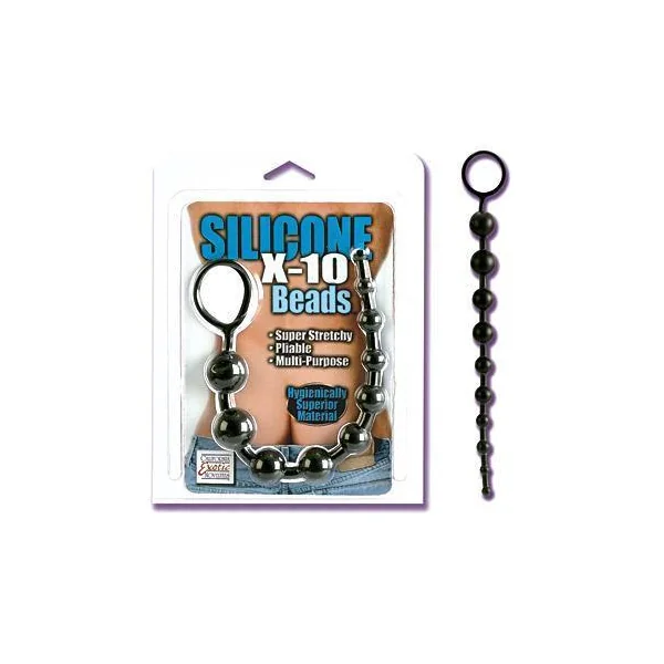 Silicone X-10 Beads – Black