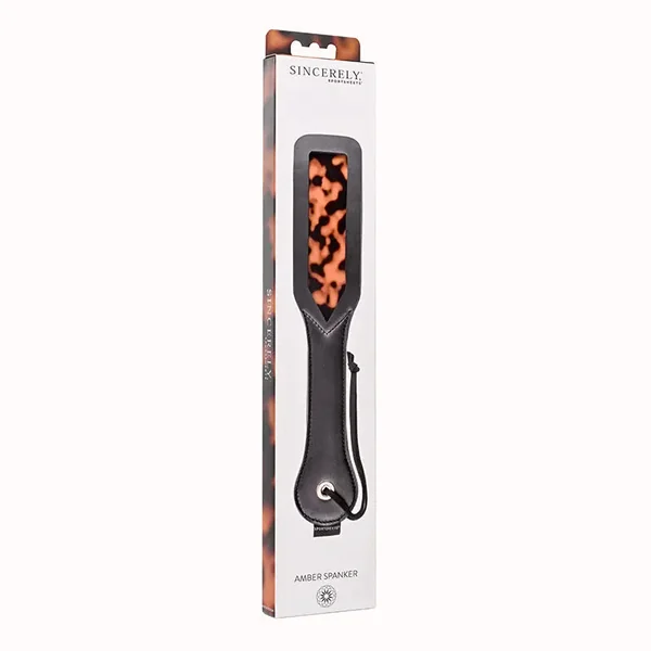 Sincerely, Sportsheets Amber Layered Spanker Tortoiseshell