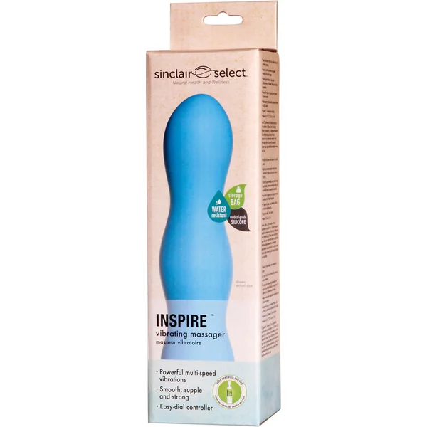 Sinclair Select Inspire Silicone Vibrating Massager Water Resistant Blue