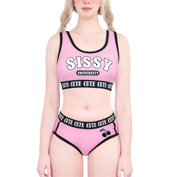 SissyUniversity Bralette Set Magenta