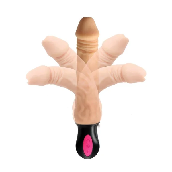 Skinsations Vibra Flex Heat Seeker Warming Dildo 8in – Vanilla