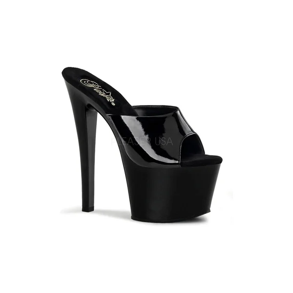SKY-301 Platform Sandal | Black Patent