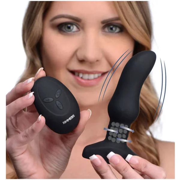 Slim M Curved Rimming Plug With Remote Control