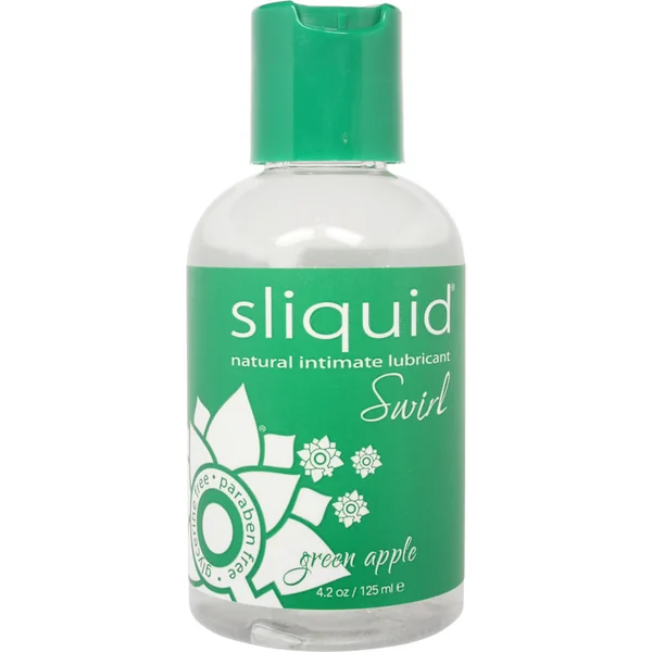 Sliquid Swirl Flavored Water Based Lubricant Green Apple Tart 4.2 Ounce