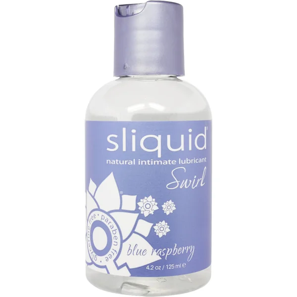Sliquid Swirl Intimate Water Based Lubricant Blue Raspberry 4.2 Ounce