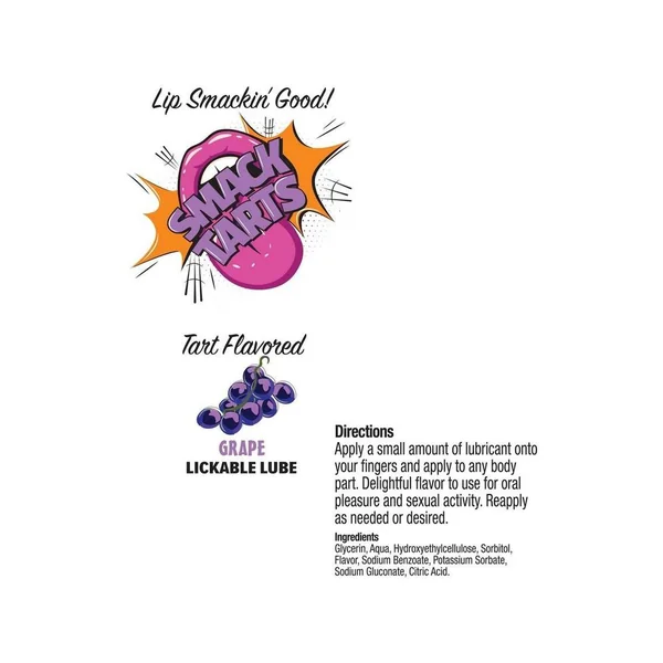 Smack Tarts Lickable Lube 2oz – Sour Grape