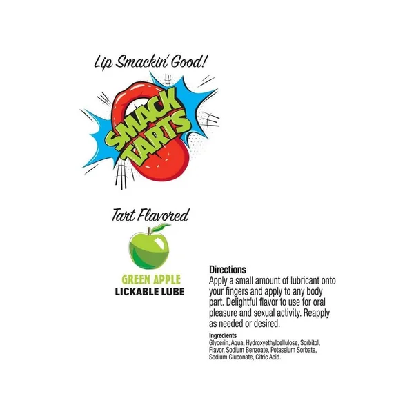 Smack Tarts Lickable Lube 2oz – Sour Green Apple