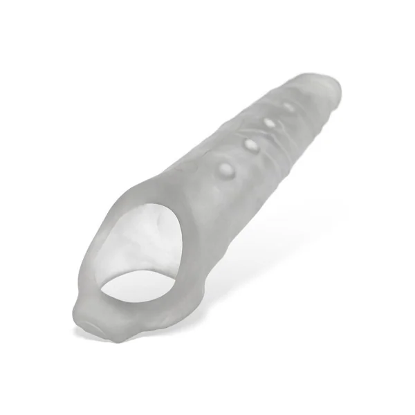 Snake Deep-Reacher Silicone Cocksheath – Clear Ice