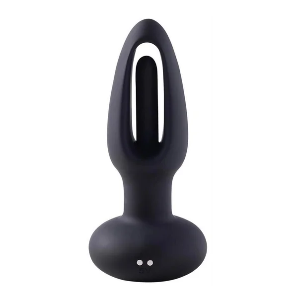 Snuggy Tapping Rechargeable Silicone Prostate Massager Butt Plug Anal Vibrator – Black