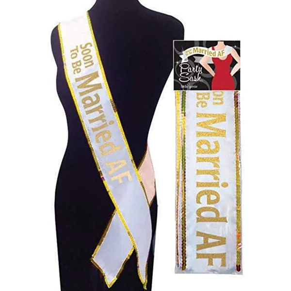 Soon to Be Married AF Sequin Party Sash