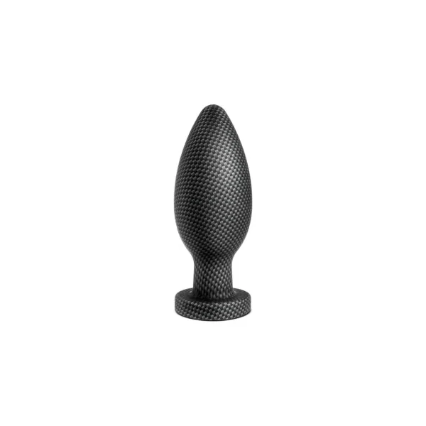 Spark Silicone Anal Plug, Small, Carbon Fiber