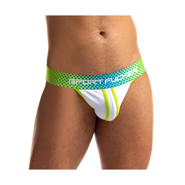 Sport Fucker Jersey Jock - Large (Green/White)