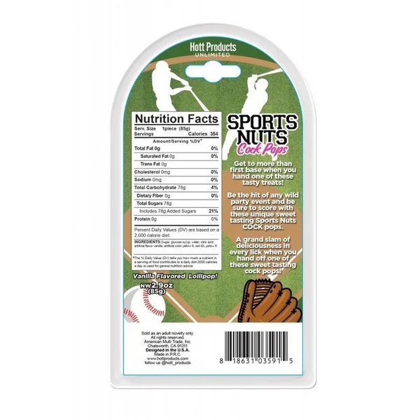 Sports Nuts Cock Pop Baseballs – Vanilla