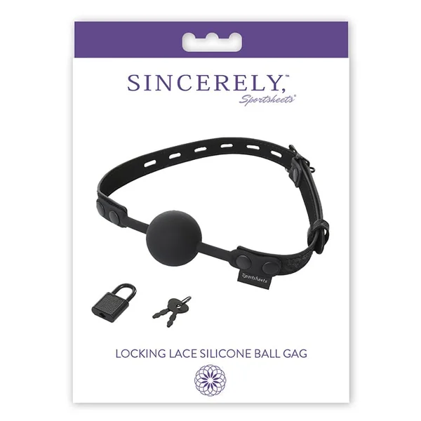Sportsheets Sincerely Locking Lace Silicone Ball Gag