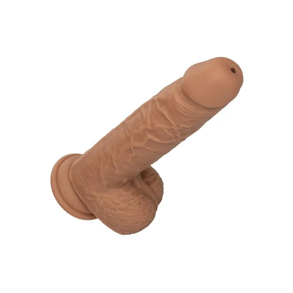 Squirting Fuck Stick Rechargeable Silicone Realistic Dong with Suction Cup – Chocolate