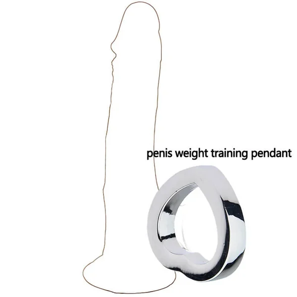 Stainless Steel Heart Design Weight Pendant Scrotum Ball Stretcher