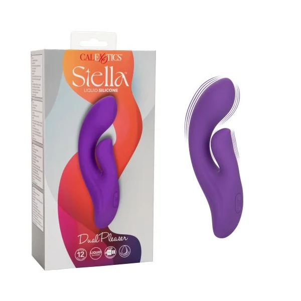 Stella Liquid Silicone Dual Pleaser - Purple