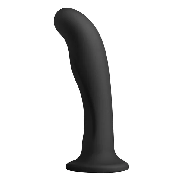 Strap U Heart On Silicone Dildo Black 6 Inch