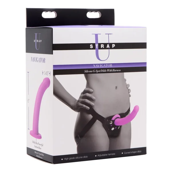Strap U Silicone Gspot Dildo With Harness