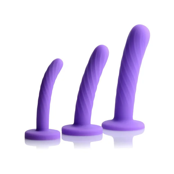 Strap U Tri-Play 3 Piece Silicone Dildo Set