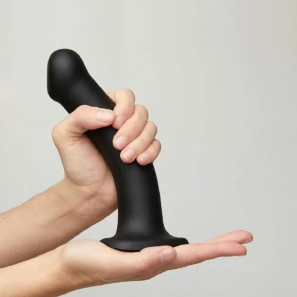 Strap-On-Me Semi-Realistic 8 Inch Silicone Dildo - Black