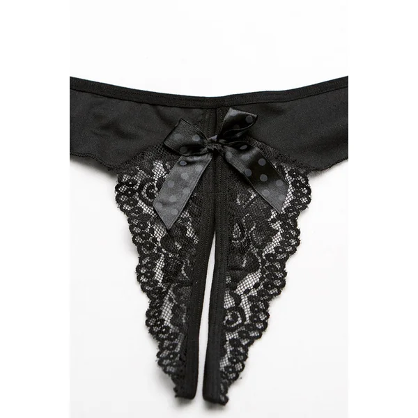 Stretch Lace And Mesh Open Front