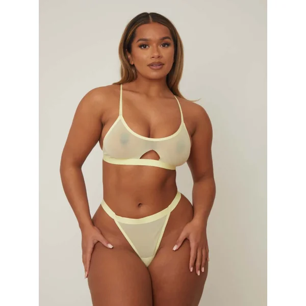 Sunnie Bralette & Brief Set : Lemon Yellow