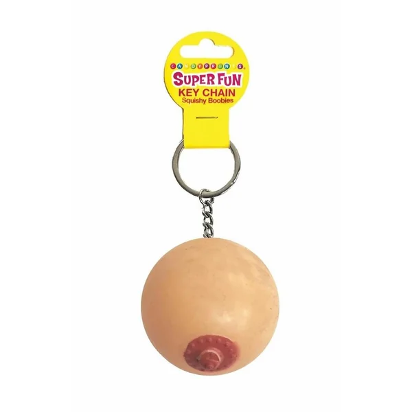 Super Fun Key Chain One Squishy Boob - Vanilla