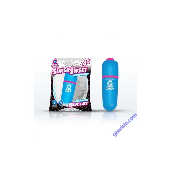 Super Sweet Bullet Vibrator Blue Rock Candy Water Resistant